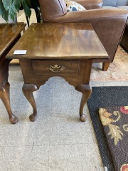 Curved Leg Cherry End Table