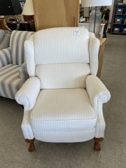 White Plush Recliner
