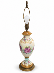Floral Painted Antique Lamp