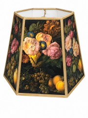 Floral And Fruit Painted Lamp Shade