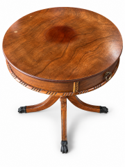 Vintage Mahogany Georgian Style Drum Table
