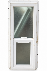 Narrow white-framed window