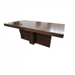Century Furniture Brown Dining Table w Solid Base