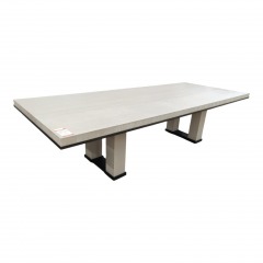 Century Furniture Taupe w Black Border XXXL Dining Table