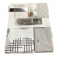 Shower Curtain with liner and hooks