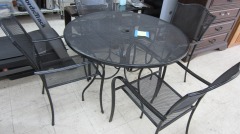 All Metal OutdoorPatio Table w\/4 Chairs
