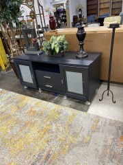 Black TV Stand with Storage