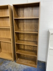 Medium Wood Grain Look Bookshelf