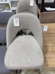 Light Grey Herringbone Pattern Stool