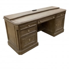 Hooker Furn. Grey Wash Desk 6 Drawers
