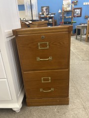 Wood 2 Drawer File Cabinet