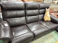 Brown 3 Seat Electric Recliner