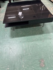 Ikea Black Lacquer Square Coffee Table