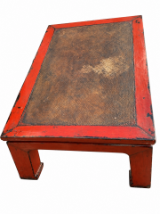 Antique Chinese Red Coffee Table