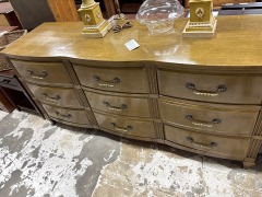 French Provincial 9 Drawer Dresser