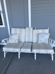 White Wooden Porch Couch