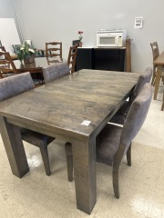 Grey Table 4 Chairs