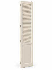 Long White Louvered Hinged Closet Door