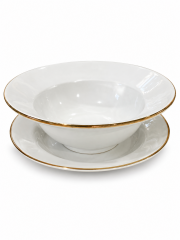 Gold Rimmed Porcelain Set