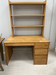 Maple Desk w\/ Shelving
