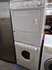 Frigidaire 27-inch front-load stackable washer and electric dryer set,