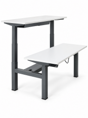 Poppin Double Sit-Stand Work Table