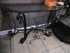 Glass & Metal Sofa Table