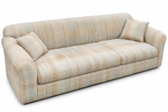 vintage three-seat rolled arm sleeper sofa