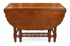 19th Century Antique Oak Drop Leaf Tavern Table