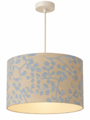 Blue Botanical Drum Hanging Light