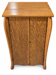 Tiger Oak Two-Door Record Cabinet