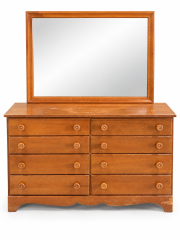 Authentic Wood Dresser With Mirror