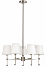 White Six Light Hanging Light