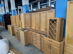 Large Maple Front Kitchen Cabinet Set