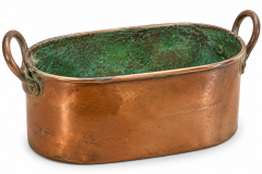 Antique Oval Copper Basin