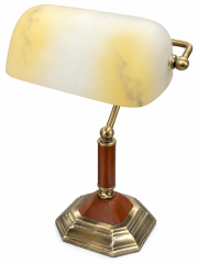 1970 Antique Banker Frosted Lamp