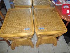 Set Of 2 Wicker End Tables. $39 Each.