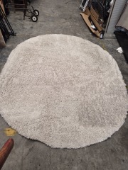 Easy Shag 100% poly white 8x10ft Rug