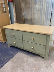 Cottage Sage Drawered TV Cabinet