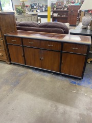 Vintage Stanley Rustic Post Modern Credenza