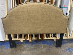Queen\/Full Studded Upholstered Headboard