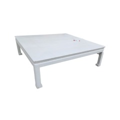 Vanguard White Sq Raffia Wrapped Coffee Table