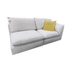 Arhaus White 2pc Right Arm Facing Sofa