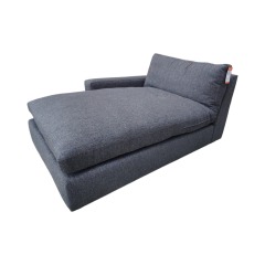 Arhaus Left Arm Facing Blue - Grey Wool Chaise